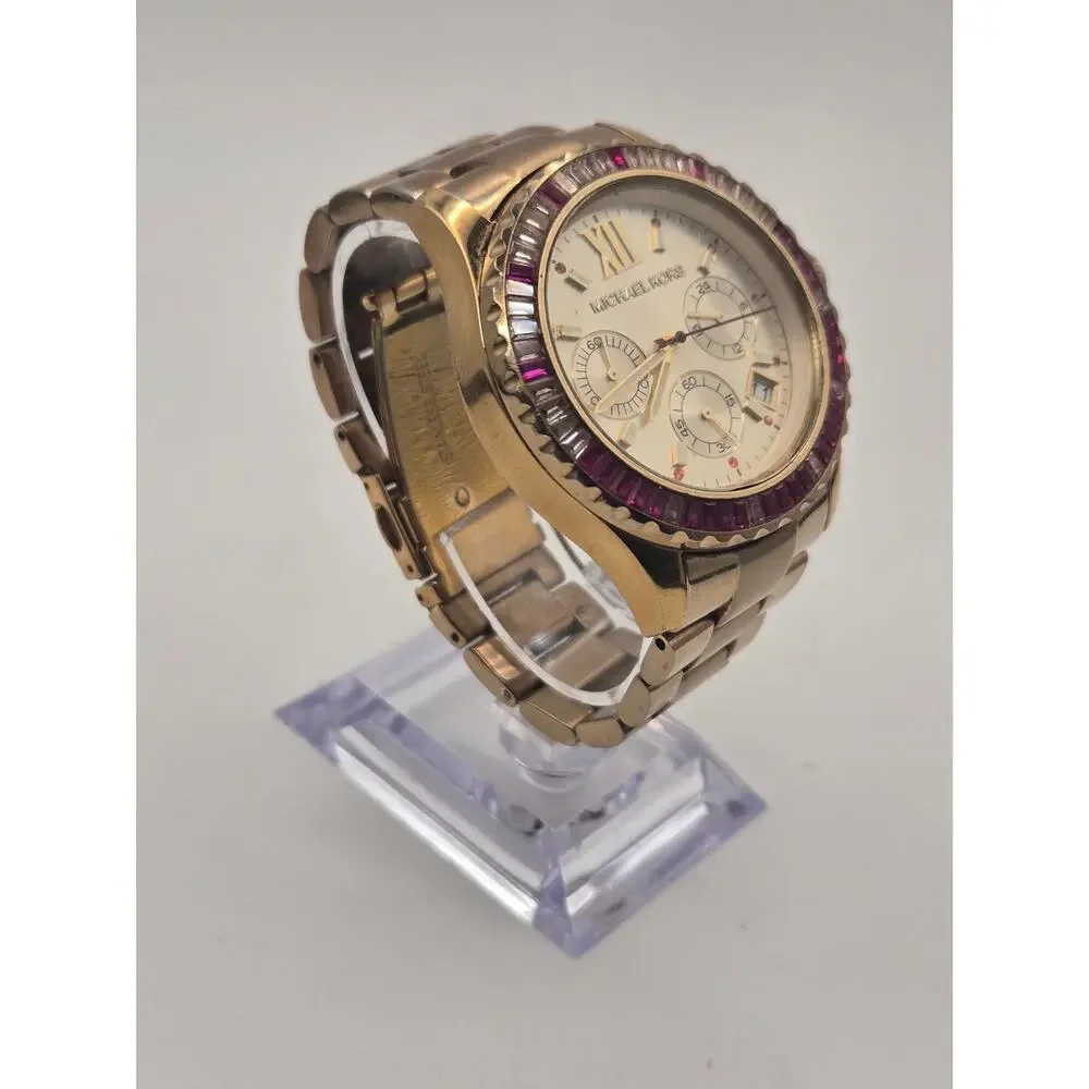 Michael Kors Everest Chronograph Watch MK5871 Pink Crystals
